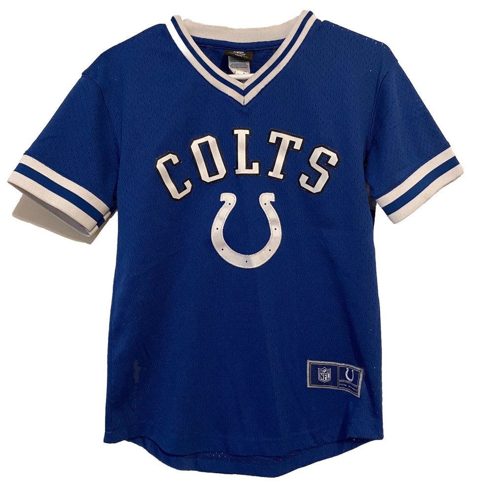 NFL Colts Team Appeal Colts Jersey Shirt YOUTH Medium 10/12 Blue Football